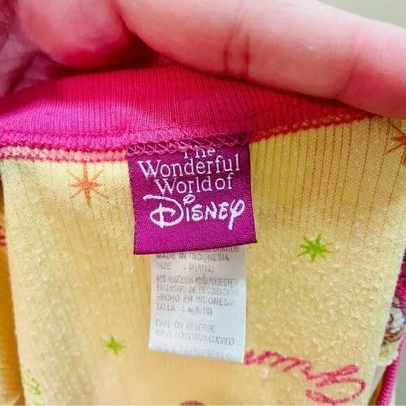 Disney Vintage Grumpy Yellow Long Sleep Pajama Top Medium - Picture 3 of 8